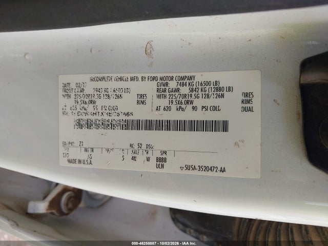 46258887 :رقم المزاد ، 1FD0W4HTXHEC61666 vin ، 2017 Ford F-450 Chassis Xl مزاد بيع