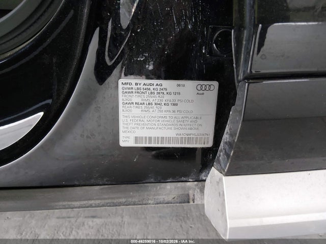 Продажа на аукционе авто 2018 Audi Q5 2.0t Premium/2.0t Tech Premium, vin: WA1CNAFY5J2206741, номер лота: 46259016