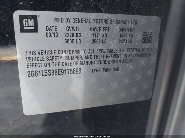 Продажа на аукционе авто 2014 Cadillac Xts Standard, vin: 2G61L5S38E9175693, номер лота: 46259389