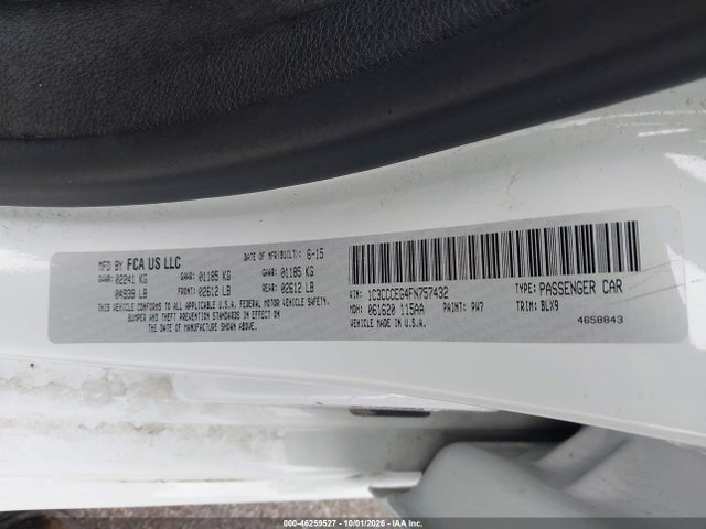 Chrysler 200 C 2015 1C3CCCEG4FN757432 Image 9