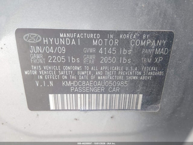 Продаж на аукціоні авто 2010 Hyundai Elantra Touring Gls, vin: KMHDC8AE0AU050985, номер лоту: 46259597