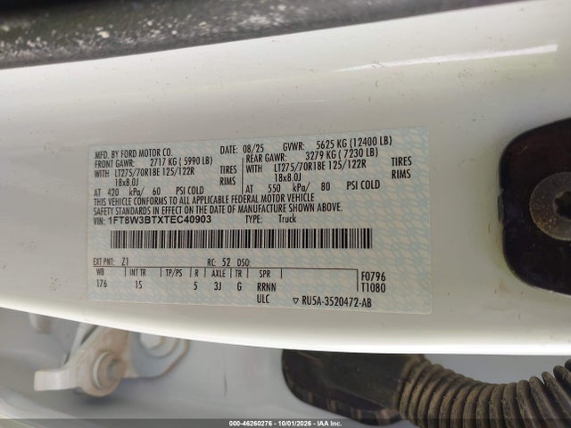Aukcja sprzedaży 2026 Ford F-350 Xl, vin: 1FT8W3BTXTEC40903, numer aukcji: 46260276