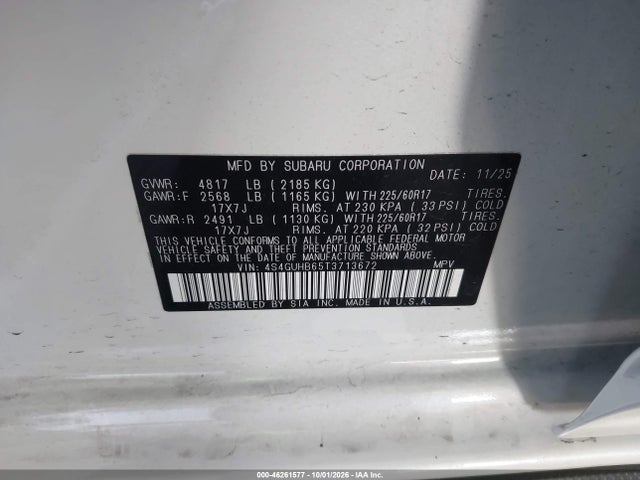 Subaru Crosstrek 2026 4S4GUHB65T3713672 Image 9