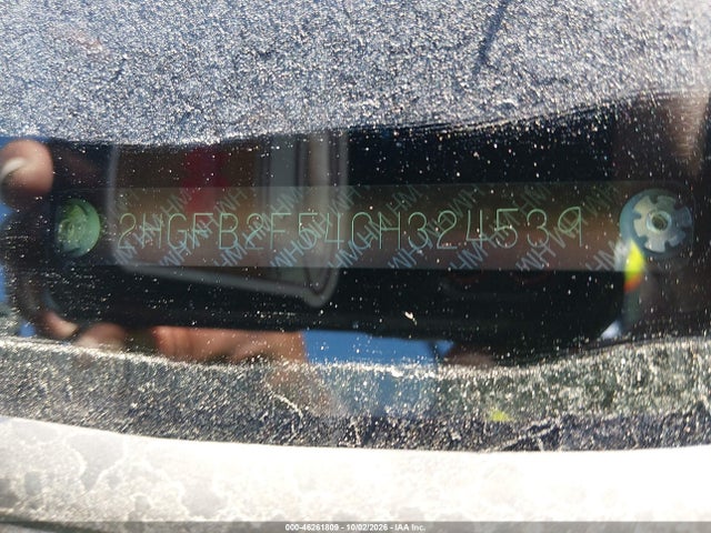 46261809 :رقم المزاد ، 2HGFB2F54CH324539 vin ، 2012 Honda Civic Lx مزاد بيع
