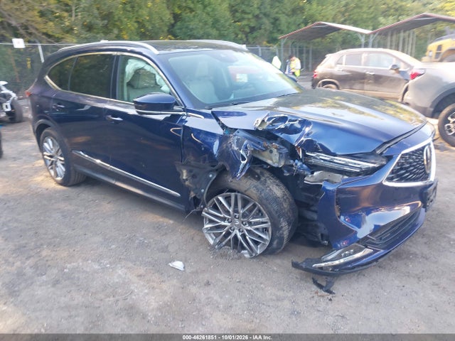 Auction sale of the 2022 Acura Mdx Advance Package, vin: 5J8YE1H85NL007814, lot number: 46261851