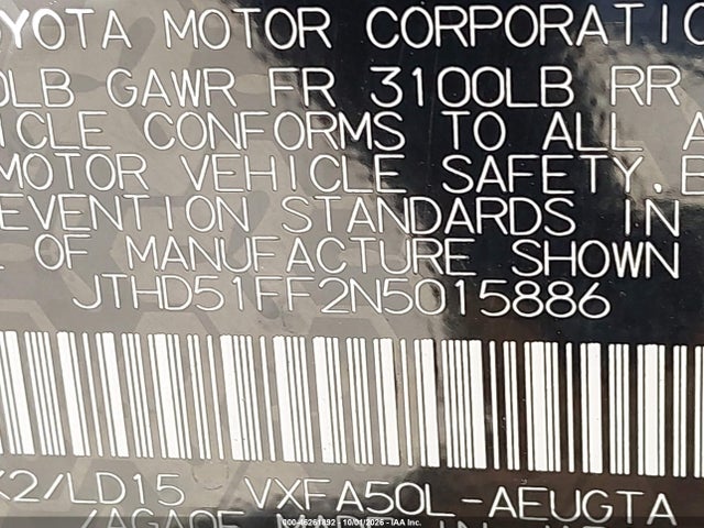 JTHD51FF2N5015886 Lexus Ls 500