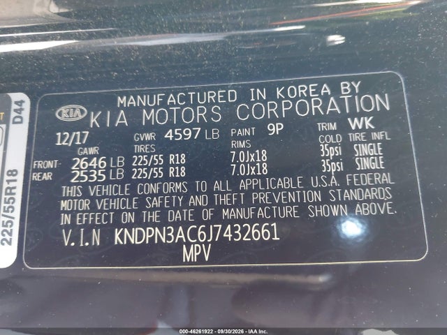KIA Sportage Ex 2018 KNDPN3AC6J7432661 Image 9