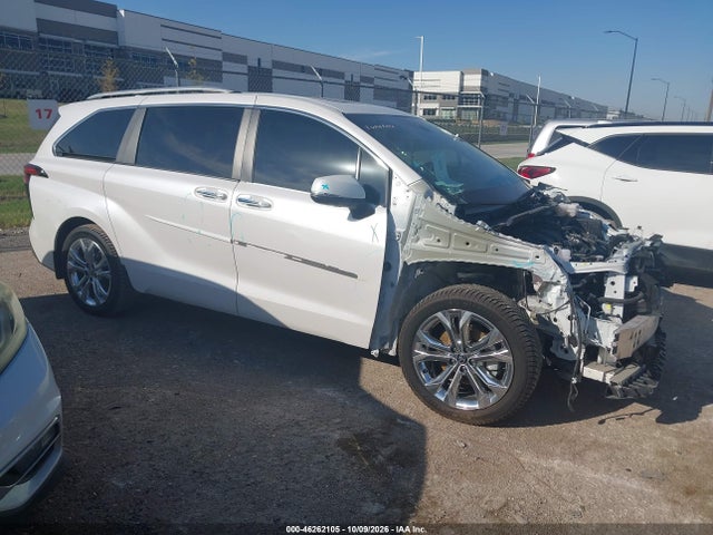 46262105 :رقم المزاد ، 5TDERKEC0RS194551 vin ، 2024 Toyota Sienna Platinum مزاد بيع