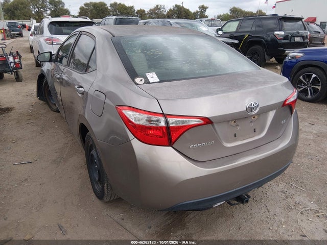 2015 Toyota Corolla Le მანქანა იყიდება აუქციონზე, vin: 5YFBURHE3FP348858, აუქციონის ნომერი: 46262123