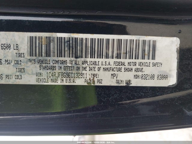 Продажа на аукционе авто 2014 Jeep Grand Cherokee Limited, vin: 1C4RJFBG9EC132911, номер лота: 46262386