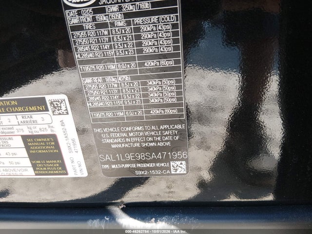 SAL1L9E98SA471956 Land Rover Range Rover Sport P530 Dynamic Se