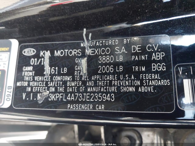 KIA FORTE LX 2018 3KPFL4A73JE235943 Image 9