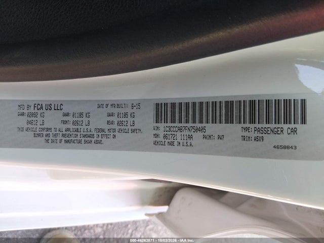 Chrysler 200 Limited 2015 1C3CCCAB7FN750405 Image 9