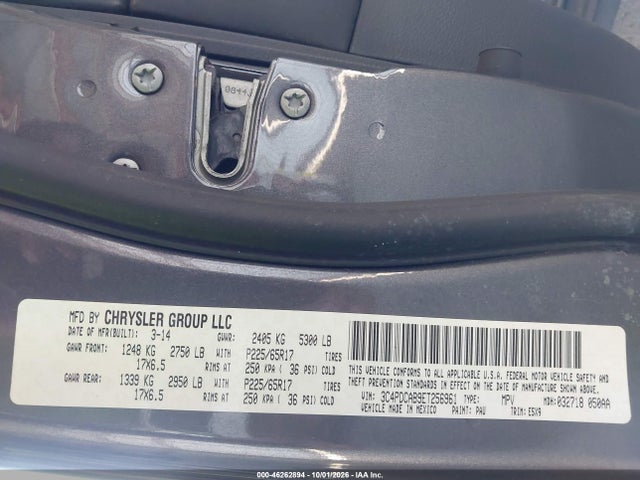 2014 Dodge Journey American Value Pkg მანქანა იყიდება აუქციონზე, vin: 3C4PDCAB9ET256961, აუქციონის ნომერი: 46262894