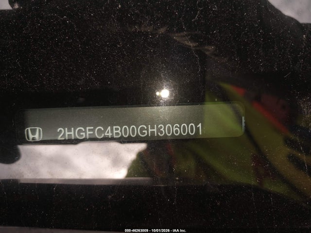 Aukcja sprzedaży 2016 Honda Civic Lx-p, vin: 2HGFC4B00GH306001, numer aukcji: 46263009