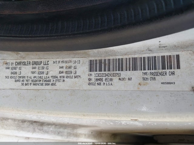 Продаж на аукціоні авто 2014 Dodge Avenger Sxt, vin: 1C3CDZCB4EN163753, номер лоту: 46263049