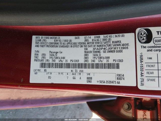 Ford Fiesta Titanium 2015 3FADP4CJ0FM113905 Image 9