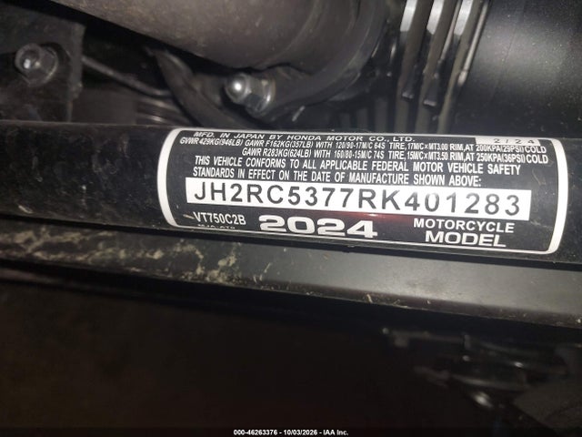 Honda Vt750 C2b 2024 JH2RC5377RK401283 Image 10