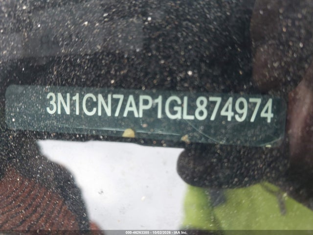 Продаж на аукціоні авто 2016 Nissan Versa 1.6 Sv, vin: 3N1CN7AP1GL874974, номер лоту: 46263385