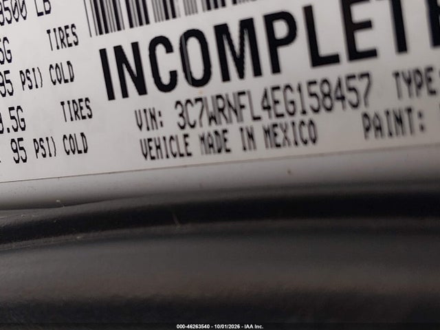 Продажа на аукционе авто 2014 Ram 5500 Chassis Tradesman/slt/laramie, vin: 3C7WRNFL4EG158457, номер лота: 46263540