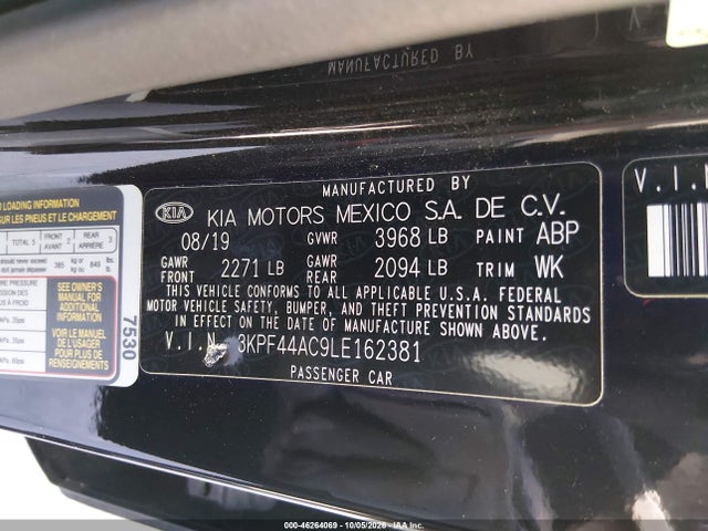 Продаж на аукціоні авто 2020 Kia Forte Gt, vin: 3KPF44AC9LE162381, номер лоту: 46264069