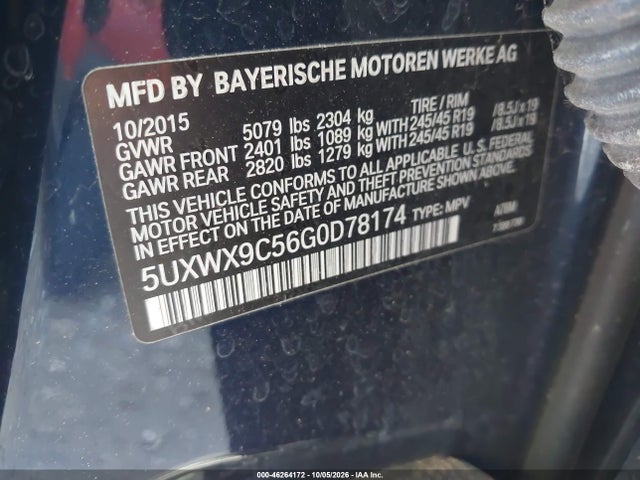 Продаж на аукціоні авто 2016 Bmw X3 Xdrive28i, vin: 5UXWX9C56G0D78174, номер лоту: 46264172