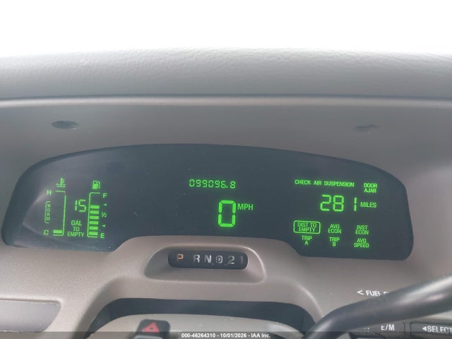 1999 Mercury Grand Marquis Ls მანქანა იყიდება აუქციონზე, vin: 2MEFM75W9XX708567, აუქციონის ნომერი: 46264310