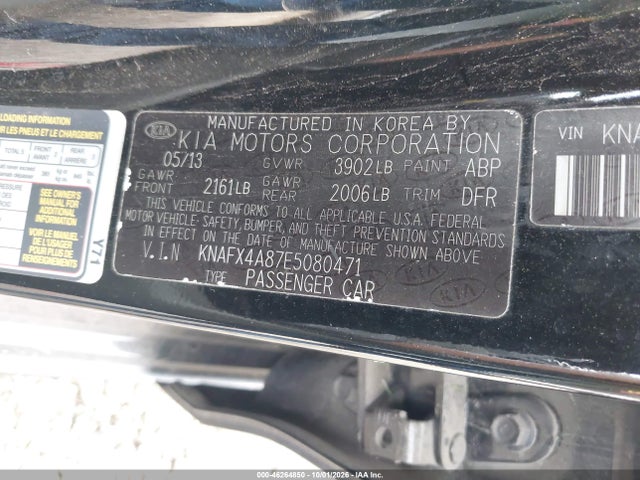 46264850 :رقم المزاد ، KNAFX4A87E5080471 vin ، 2014 Kia Forte Ex مزاد بيع