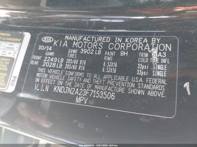 KIA Soul 2015 KNDJN2A23F7153506 Image 9