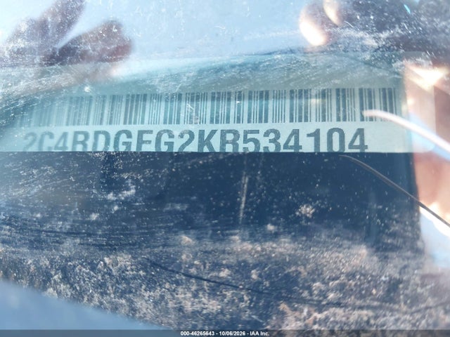 46265643 :رقم المزاد ، 2C4RDGEG2KR534104 vin ، 2019 Dodge Grand Caravan Gt مزاد بيع