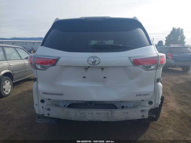 Aukcja sprzedaży 2014 Toyota Highlander Le V6, vin: 5TDBKRFH3ES006142, numer aukcji: 46265705