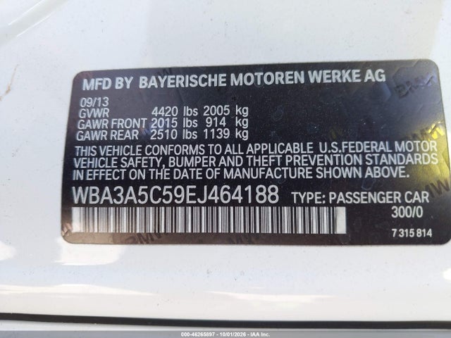 BMW 328I 2014 WBA3A5C59EJ464188 Image 9