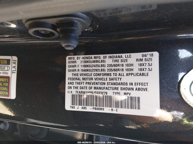 Honda CR-V EX 2018 7FARW1H58JE033279 Image 9