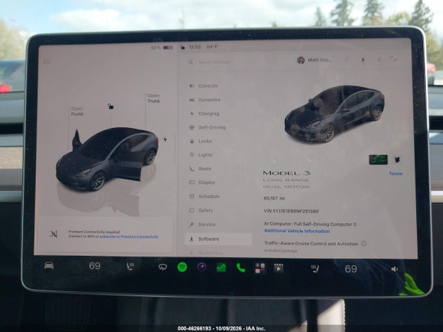 5YJ3E1EB8NF251386 Tesla Model 3 Long Range Dual Motor All-wheel Drive