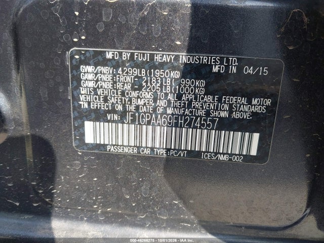 Subaru Impreza 2.0i 2015 JF1GPAA69FH274557 Image 9