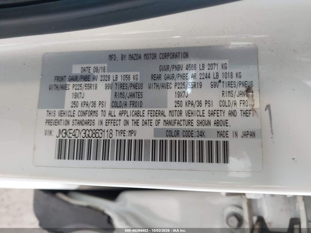JM3KE4DY3G0863118 Mazda Cx-5 Grand Touring