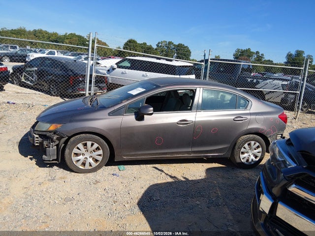 Продажа на аукционе авто 2012 Honda Civic Sdn Lx, vin: 19XFB2F51CE103510, номер лота: 46266545