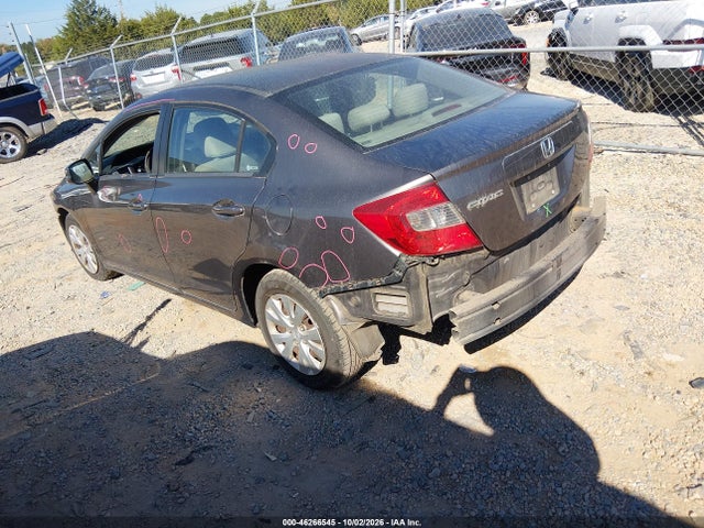 Продажа на аукционе авто 2012 Honda Civic Sdn Lx, vin: 19XFB2F51CE103510, номер лота: 46266545