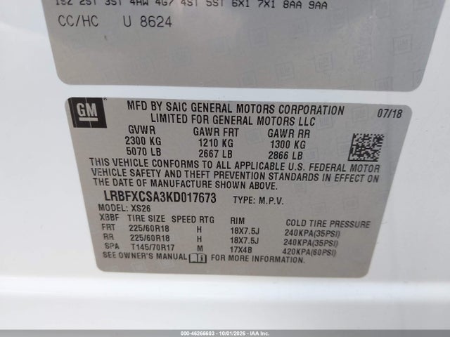 Buick Envision Fwd Essence 2019 LRBFXCSA3KD017673 Image 9
