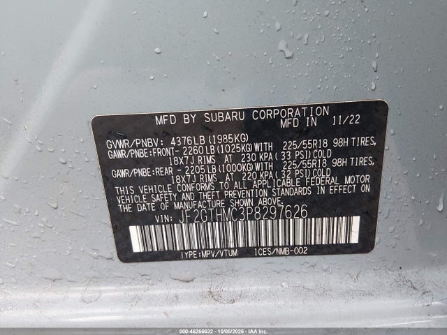 Subaru Crosstrek Limited 2023 JF2GTHMC3P8297626 Image 9