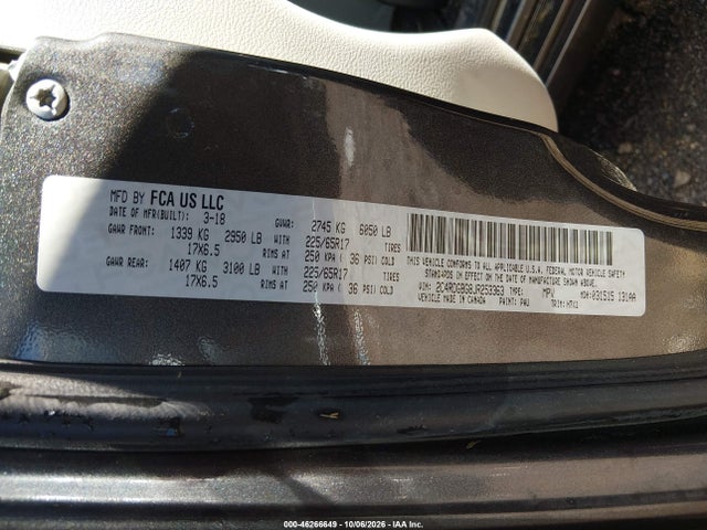 Aukcja sprzedaży 2018 Dodge Grand Caravan Se, vin: 2C4RDGBG8JR253363, numer aukcji: 46266649