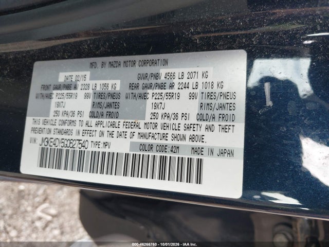 Продажа на аукционе авто 2016 Mazda Cx-5 Grand Touring, vin: JM3KE4DY5G0627540, номер лота: 46266760