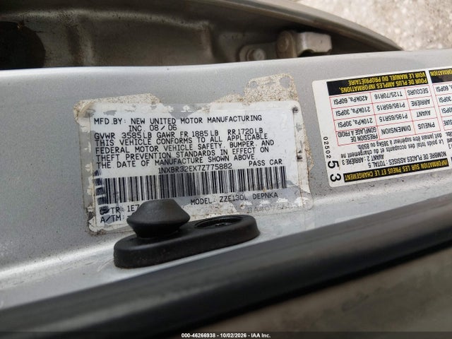 Aukcja sprzedaży 2007 Toyota Corolla Le, vin: 1NXBR32EX7Z775882, numer aukcji: 46266938