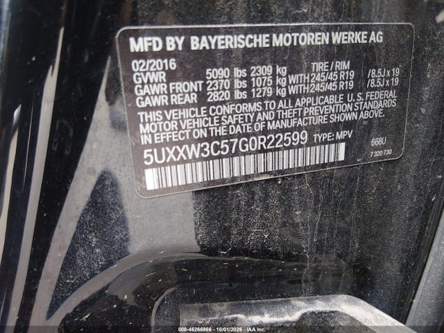 Продаж на аукціоні авто 2016 Bmw X4 Xdrive28i, vin: 5UXXW3C57G0R22599, номер лоту: 46266966