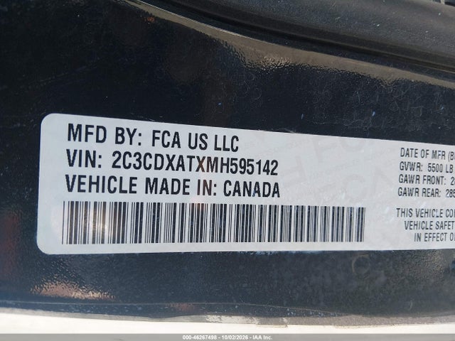 Продаж на аукціоні авто 2021 Dodge Charger Police Rwd, vin: 2C3CDXATXMH595142, номер лоту: 46267498
