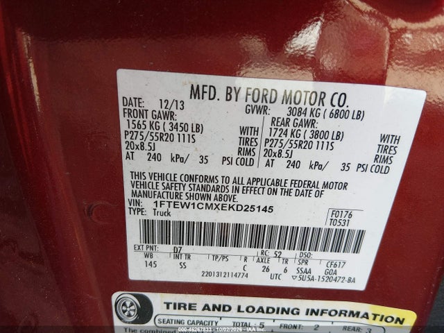 Ford F-150 Stx 2014 1FTEW1CMXEKD25145 Image 9