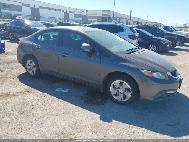 2013 Honda Civic Lx მანქანა იყიდება აუქციონზე, vin: 2HGFB2F50DH550739, აუქციონის ნომერი: 46268046