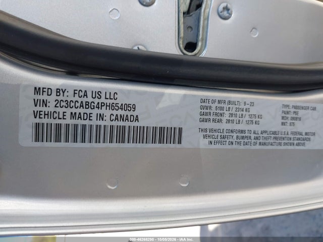 Aukcja sprzedaży 2023 Chrysler 300 300s, vin: 2C3CCABG4PH654059, numer aukcji: 46268290