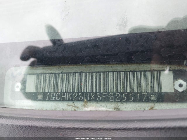 46268344 :رقم المزاد ، 1GCHK23U83F225517 vin ، 2003 Chevrolet Silverado 2500hd مزاد بيع