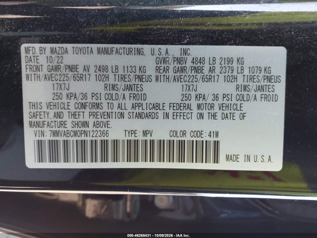 Aukcja sprzedaży 2023 Mazda Cx-50 2.5 S Preferred Plus, vin: 7MMVABCM0PN122366, numer aukcji: 46268431